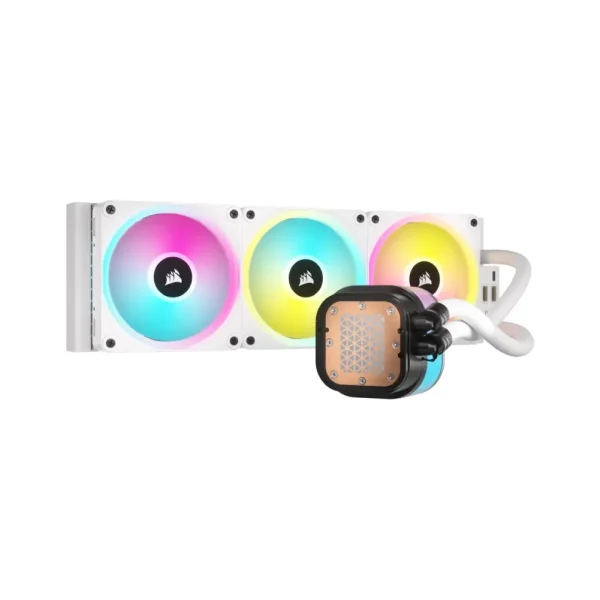 Renderkar Cooling Corsair iCUE LINK H150i LCD Liquid CPU Cooler White 13