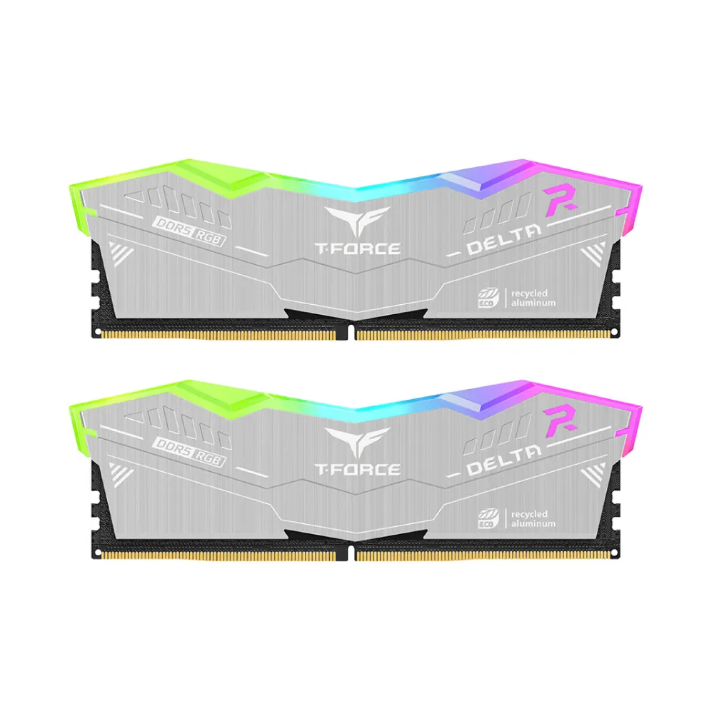 Renderkar Ram TeamGroup T Force Delta RGB 2x16GB 6000Mhz CL38 Silver 1